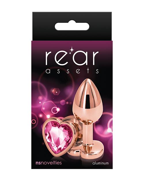 Plug Rear Assets - Rose Gold Heart - Small - Pink - Cake Sex Shop