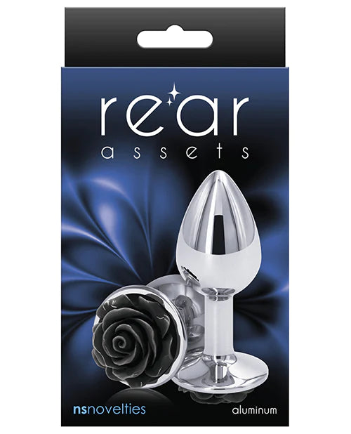 Plug Rear Assets - Rose - Medium - Black - Cake Sex Shop
