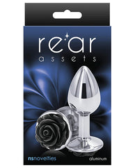 Plug Rear Assets - Rose - Medium - Black - Cake Sex Shop