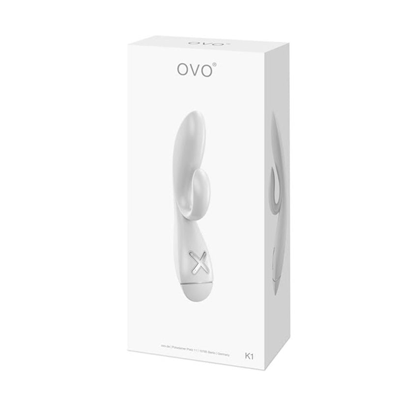 Vibrador Ovo K1 Rabbit - White - Cake Sex Shop