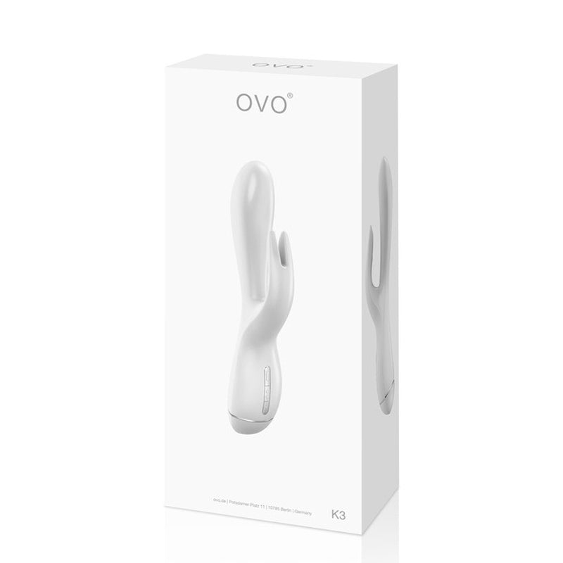 Vibrador Ovo K3 Rabbit - White - Cake Sex Shop