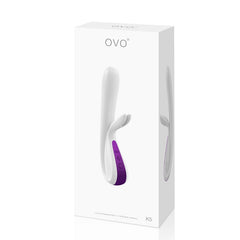 Vibrador Ovo K5 Rabbit White Metallic Lilac - Cake Sex Shop