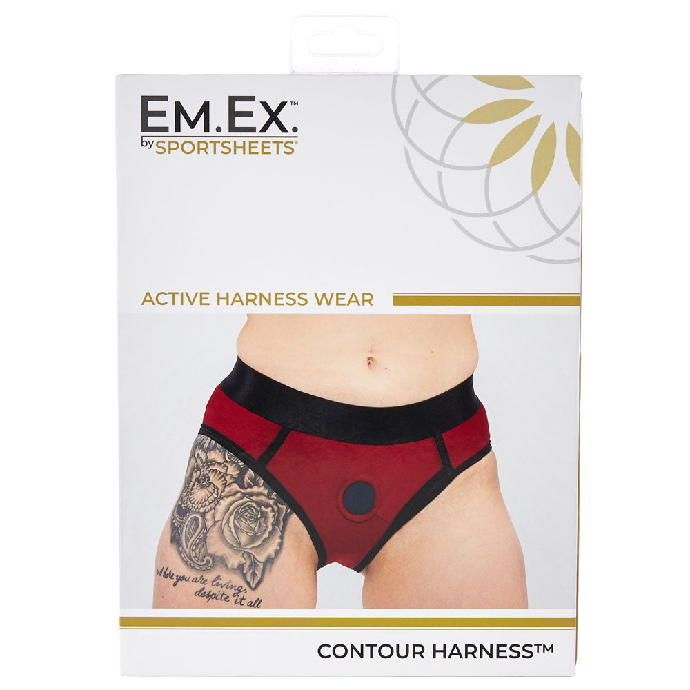 Active Harness Wear Em.Ex - Scarlet/Navy Contour Extra Large - Cake Sex Shop