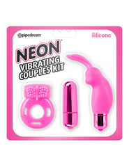 Vibrador Neon Vibrating Couples Kit Pink - Cake Sex Shop