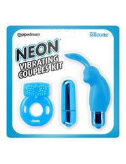 Vibrador Neon Vibrating Couples Kit Blue - Cake Sex Shop