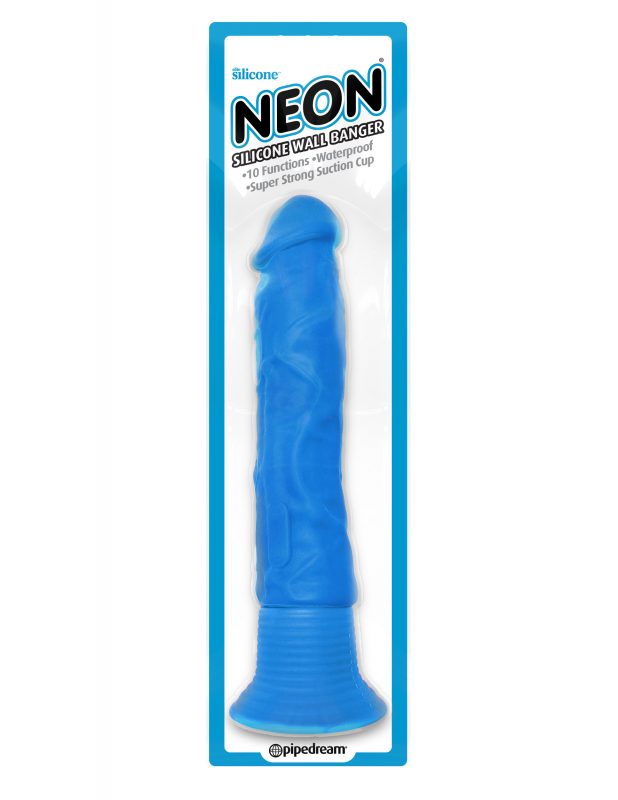 Dildo Neon Silicone Wall Banger Blue 6" - Cake Sex Shop