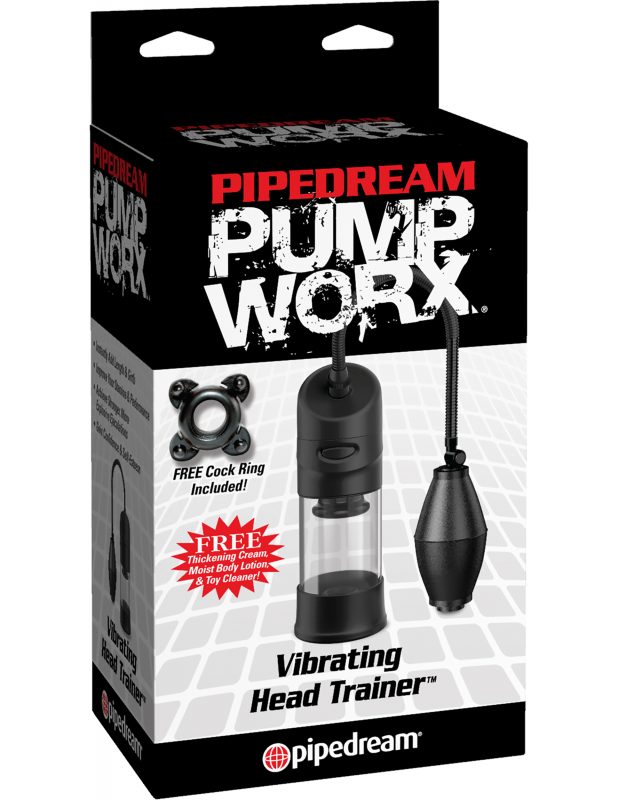 Masturbador Pump Worx Vibrating Head Trainer Black - Cake Sex Shop