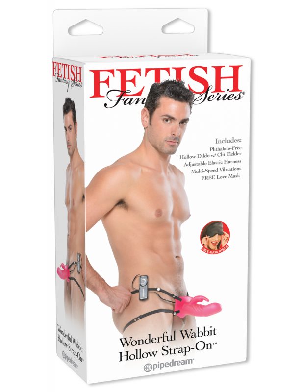 Dildo Fetish Fantasy Series Wonderful Wabbit Hollow Strap-On - Pink - Cake Sex Shop
