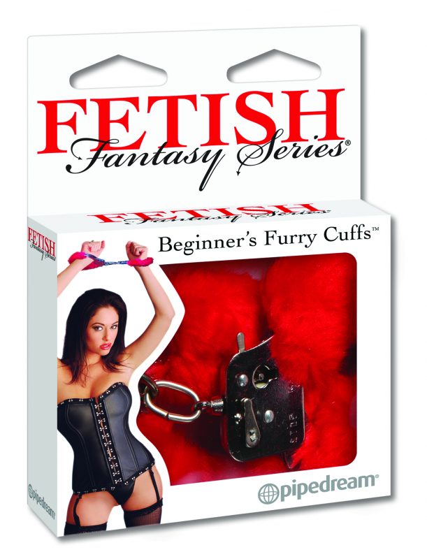 Esposas Beginner's Furry Cuffs Red - Fetish Fantasy Series - Cake Sex Shop