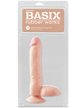 Dildo Basix Rubber Works 9" Suction Cup - Flesh - Cake Sex Shop