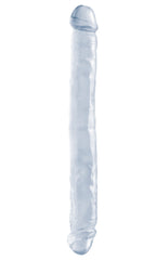 Dildo Basix Rubber Works 12" Double Dong - Clear - Cake Sex Shop 2