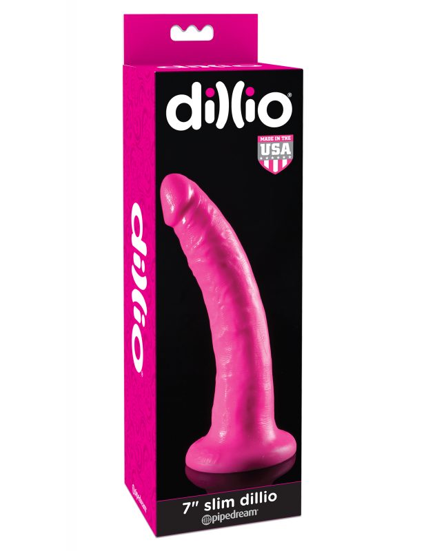 Dildo Dillio 7" Slim pink - Cake Sex Shop