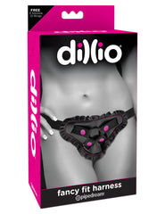 Dillio Fancy Fit Harness - Black/Pink - Cake Sex Shop