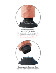 Vibrador King Cock 7" Vibrating Cock With Balls - Flesh - Cake Sex Shop 2 3