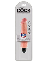 Dildo King Cock 7" Vibrating Stiffy Flesh - Cake Sex Shop