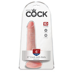 Dildo King Cock 6″ Cock With Balls – Flesh - Cake Sex Shop