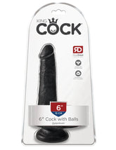 Dildo King Cock - 15 cm Cock With Balls - Black - Cake Sex Shop
