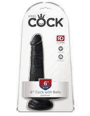 Dildo King Cock - 15 cm Cock With Balls - Black - Cake Sex Shop