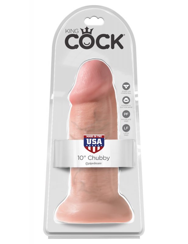Dildo King Cock 10" Chubby Flesh - Cake Sex Shop