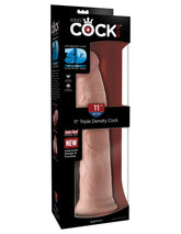 Dildo Triple Density 11" King Cock Flesh - Cake Sex Shop