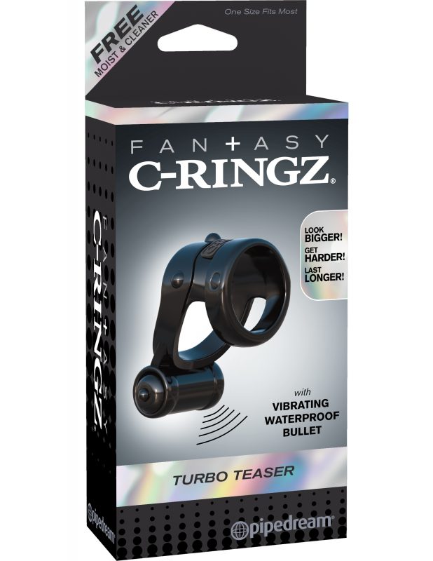 Anillo Fantasy C-Ringz Turbo Teazer - Black - Cake Sex Shop