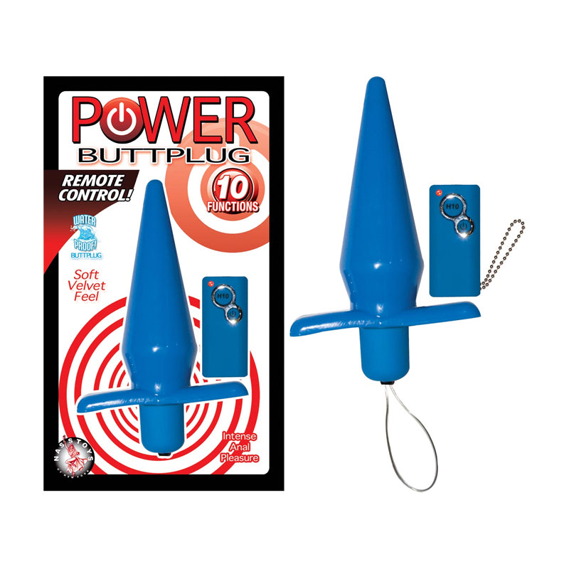 Plug Power Buttplug Remote Control – Blue - Cake Sex Shop