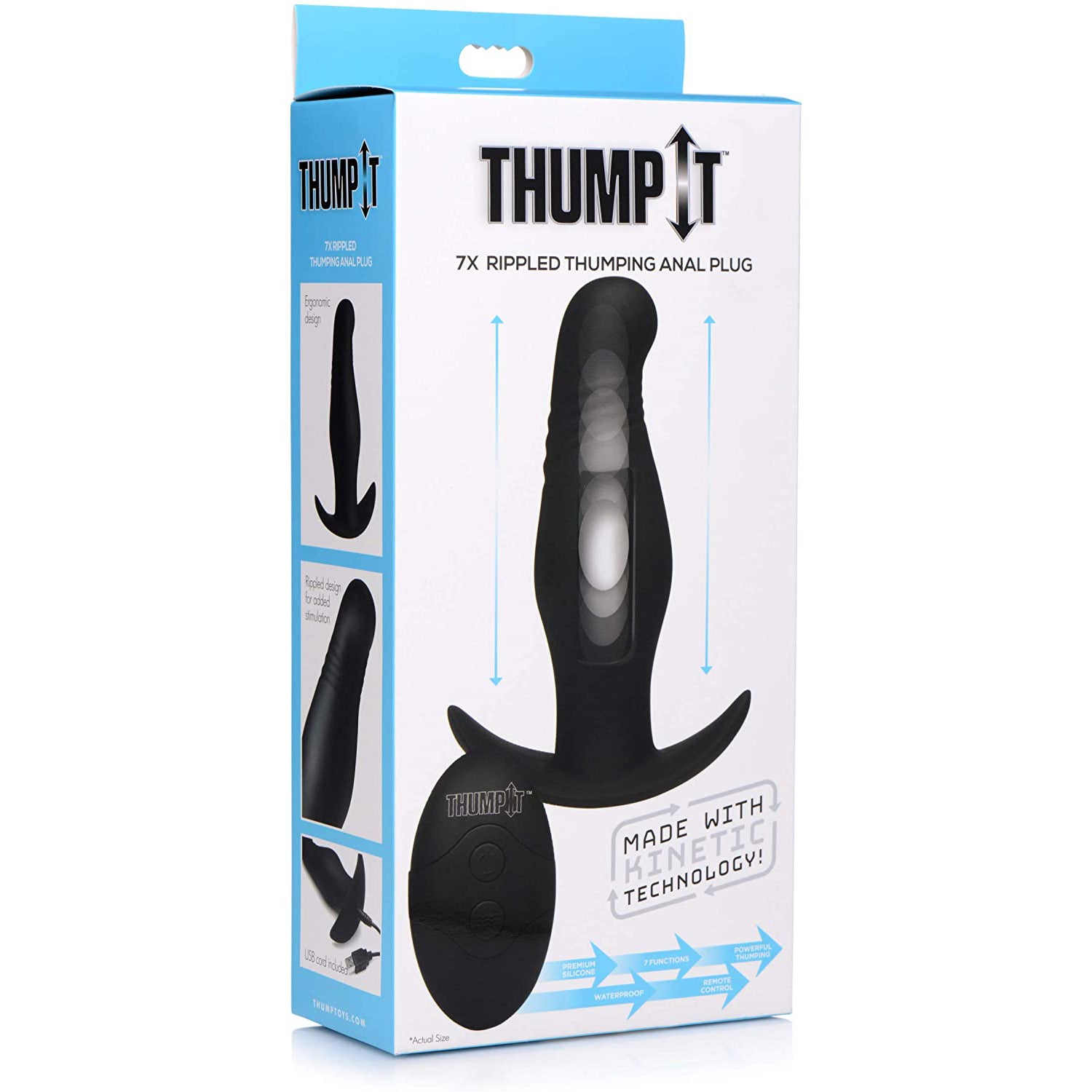 Plug 7X Rippled Thumping Anal Plug - Cake Sex Shop