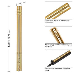 Vibrador Hidden Pleasures Gold - Cake Sex Shop 2 3