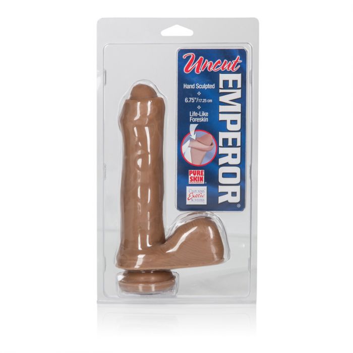 Dildo Uncut Empereror Brown 6.75" - Cake Sex Shop