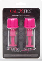 Pezoneras Nipple Play Vacuum Twist Suckers Pink - Cake Sex Shop