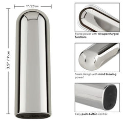 Vibrador Glam Bullet - Silver - Cake Sex Shop 2