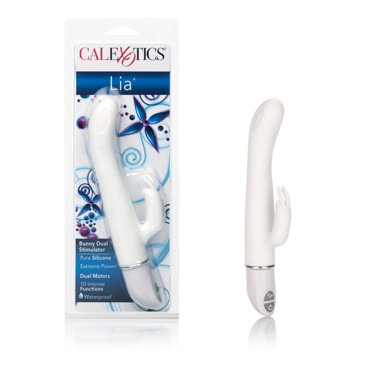 Vibrador Lia Dual Stimulator White - Cake Sex Shop