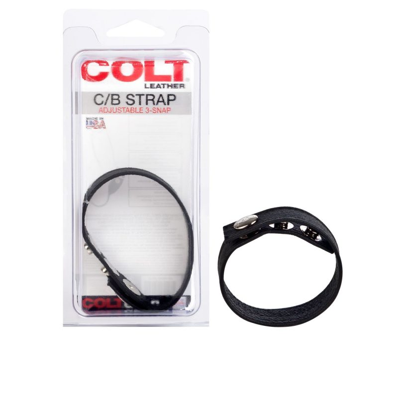 Anillo Cock & Ball Strap Adjustable 3 Snap - Colt Leather - Cake Sex Shop