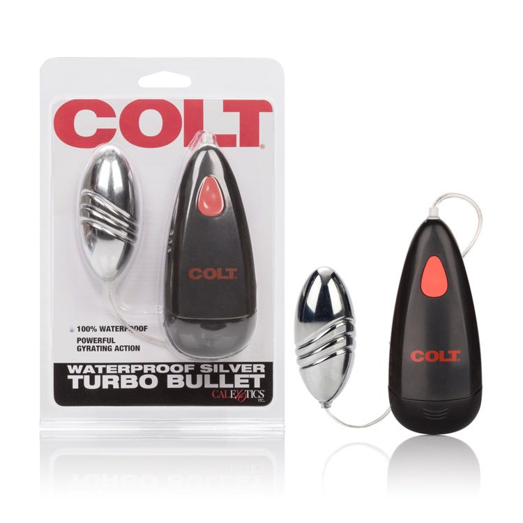 Bala Colt Waterproof Silver Turbo Bullet - Cake Sex Shop