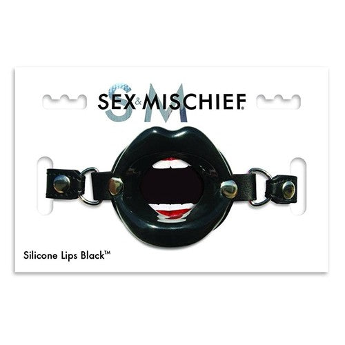 Mordaza Silicone Lips Black - Sex & Mischief - Cake Sex Shop
