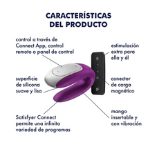 Vibrador Double Fun Satisfyer - Cake Sex Shop 2 3