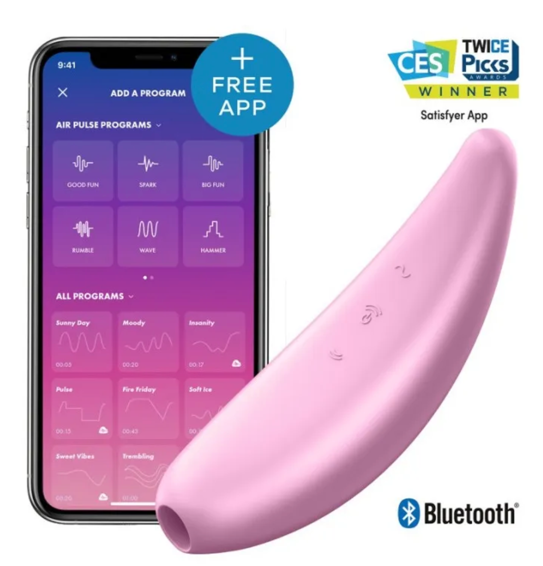Succionador Satisfyer Curvy 3+ - Cake Sex Shop