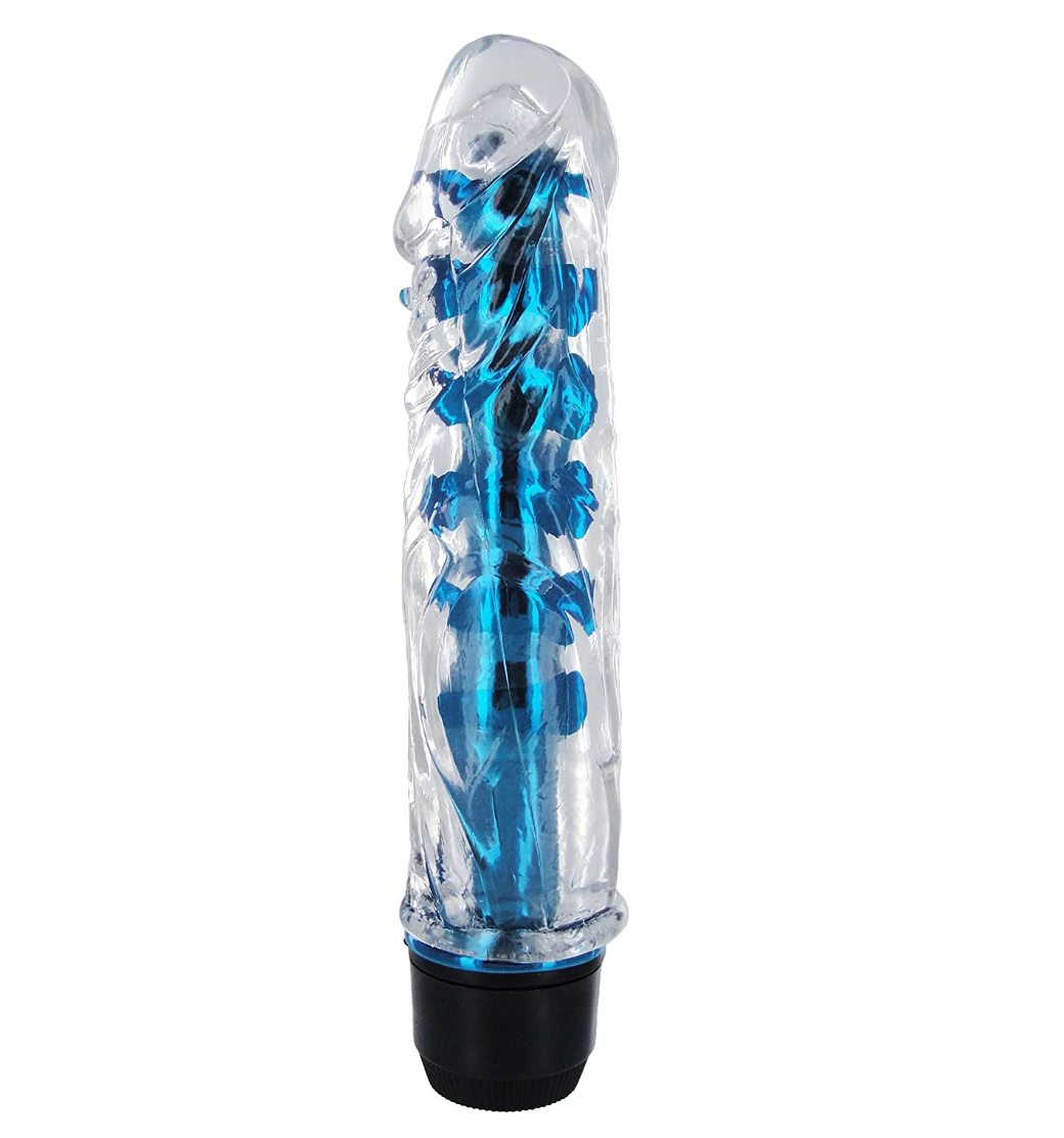 Vibrador Metallic Core Jelly Vibe - Blue - Cake Sex Shop