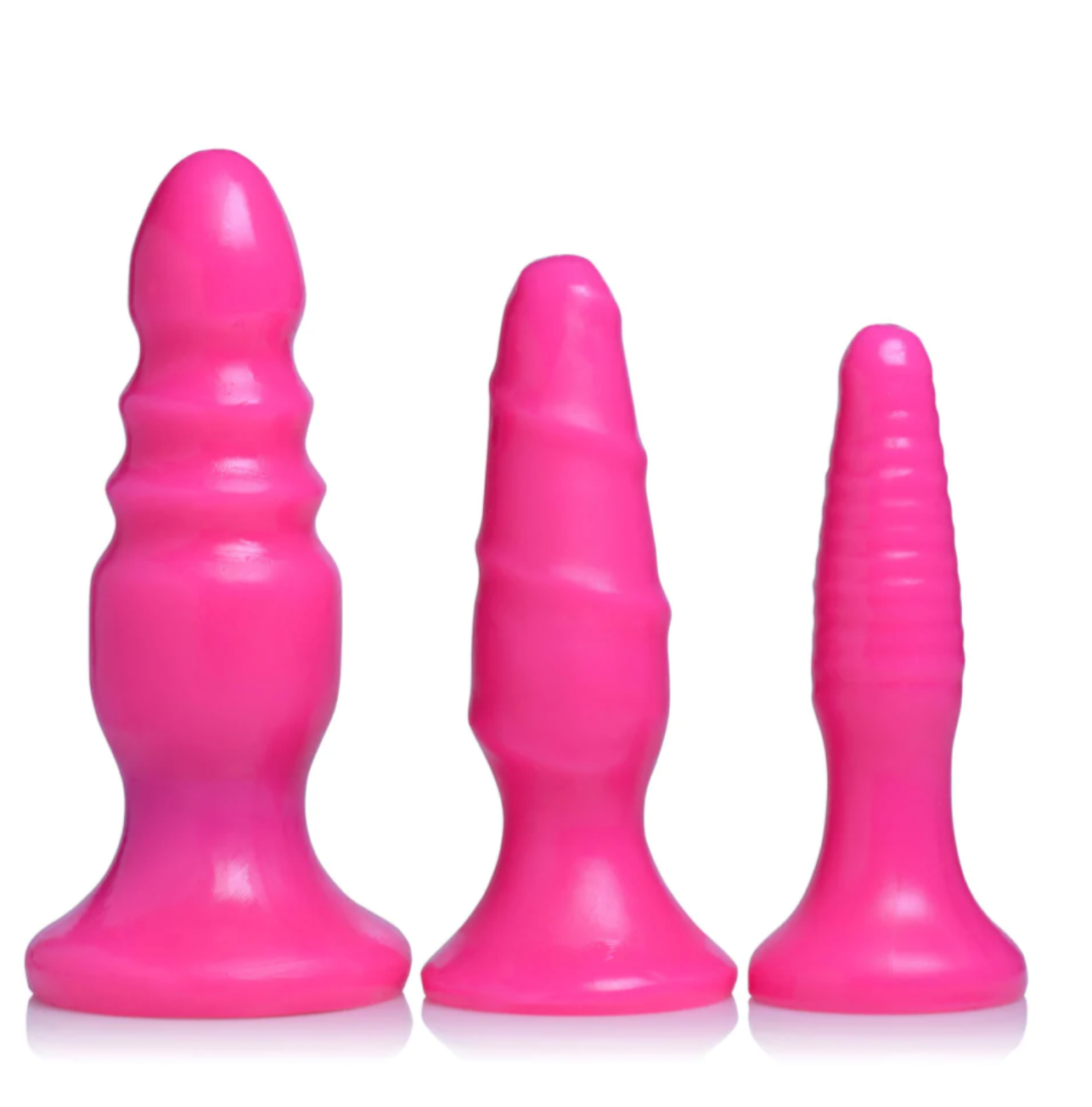 Set Plug Curve Toys Vibrating Anal Fun Trio - Pink - Cake Sex Shop