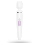 Masajeador Satisfyer Wand-Er Woman - White/Chrome - Cake Sex Shop