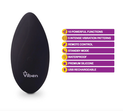 Vibrador Racy Remote Control 10 Panty Vibe - Black - Cake Sex Shop 2