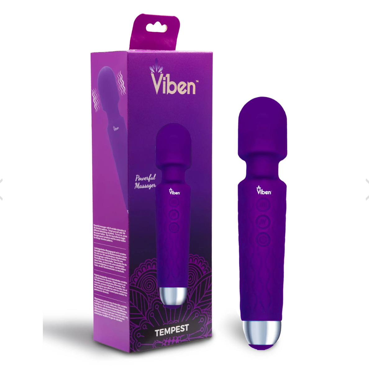 Masajeador Tempest Intense Wand Massager - Violet - Cake Sex Shop