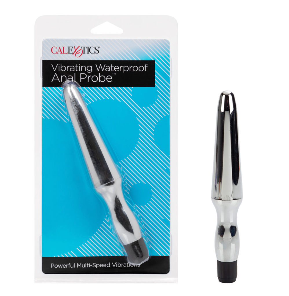 Plug Anal Vibrating Anal Probe - Silver - Cake Sex Shop