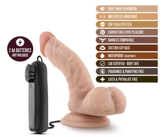 Dildo Dr. Skin - Dr. Ken- 6.5" Vibrating - Vanilla - Cake Sex Shop 2