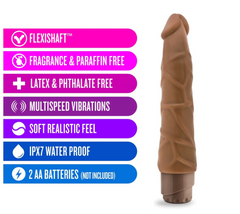Dildo Dr. Skin - Cock Vibe #1 - 9" Cock - Mocha - Cake Sex Shop 2