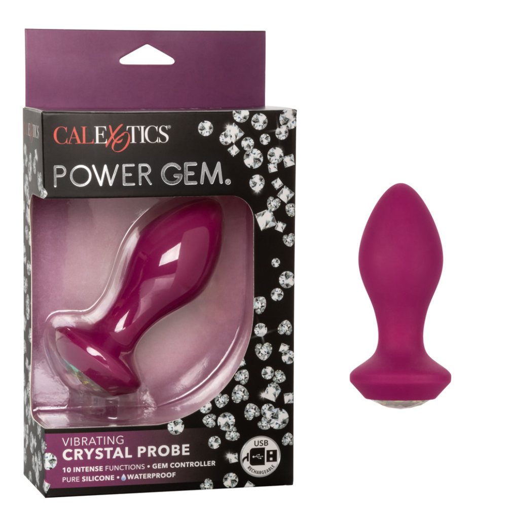 Vibrador Power Gem Vibrating Crystal Probe - Purple - Cake Sex Shop