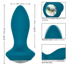 Vibrador Power Gem Petite Vibrating Crystal Probe - Blue - Cake Sex Shop 2