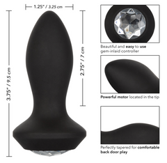 Vibrador Power Gem Petite Vibrating Crystal Probe - Black - Cake Sex Shop 2 3