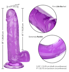 Dildo Size Queen 6"/15.25 Cm-Purple - Cake Sex Shop 2