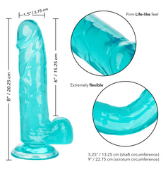 Dildo Size Queen 6"/15.25 Cm - Blue - Cake Sex Shop 2